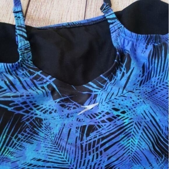 Speedo Tropical Print One-Piece Swimsuit UV50+ Sun Protection - Picture 4 of 9